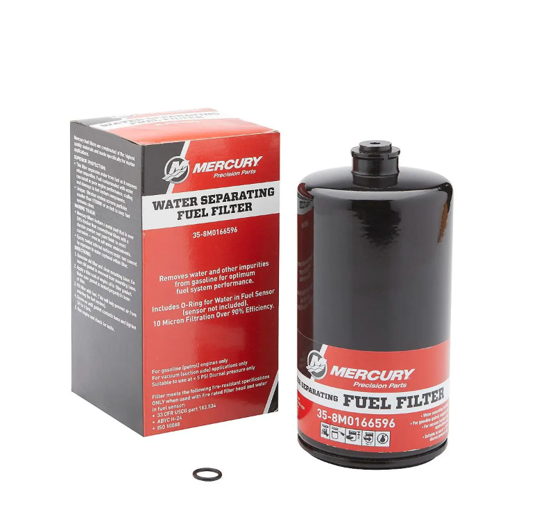 Mercury (8M0166596) Water Separating Fuel Filter for Mercury Racing 450R and 500R Mercury 7.6L V12 600hp Verado and 500hp SeaPro OutboardsFuel Filter